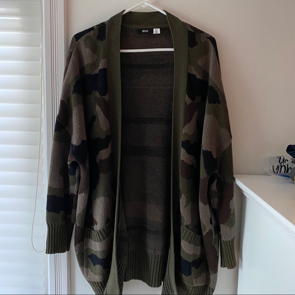 BDG Camo Parker Cardigan